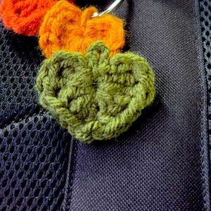 Crochet hearts❤️perfect for keychains!!